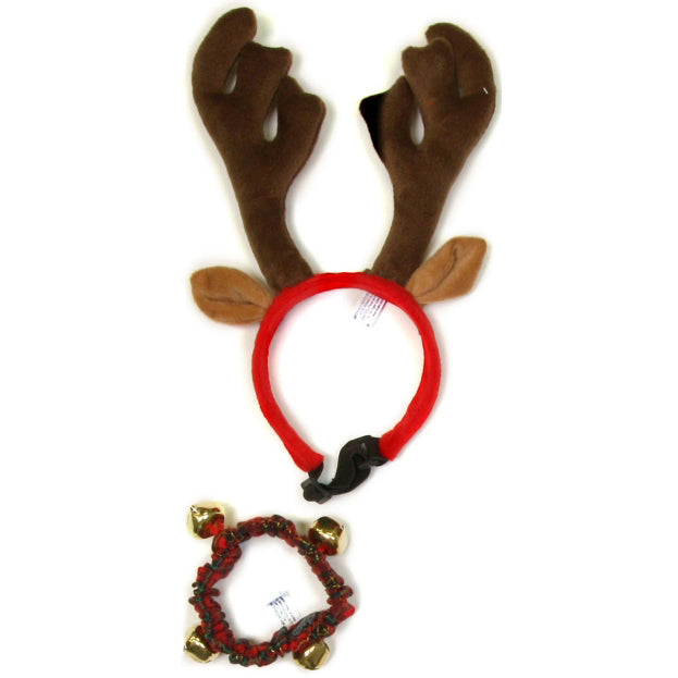 Outward Hound® Holiday Bell Collar and Antler Combo Pack - Critter Country Supply Ltd.