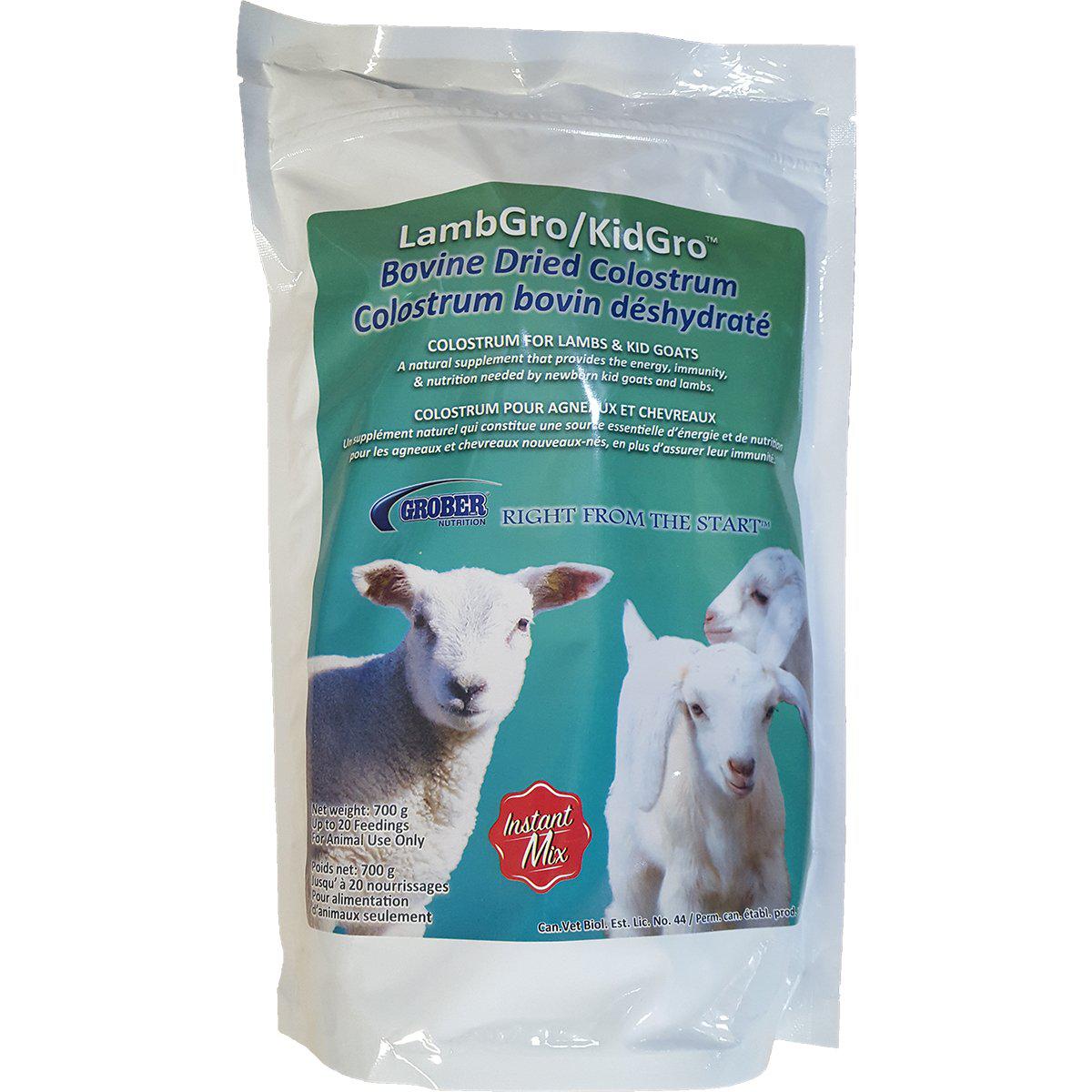 Grober® LambGro/KidGro™ Bovine Dried Colostrum 700 g - Critter Country Supply Ltd.