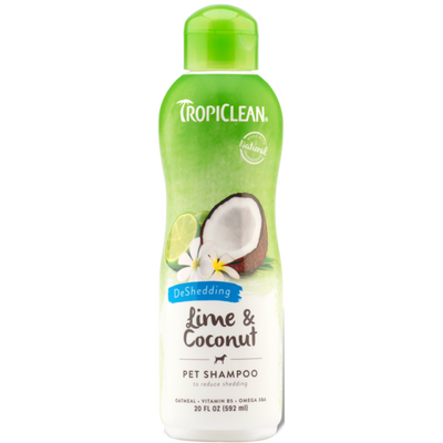 TropiClean® Lime & Coconut (DeShedding) Dog & Cat Shampoo 592ml - Critter Country Supply Ltd.