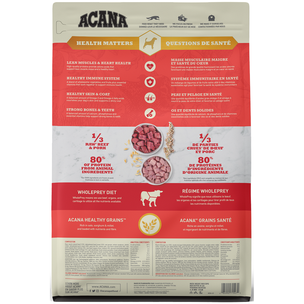 ACANA® HEALTHY GRAINS Ranch-Raised Red Meat Recipe