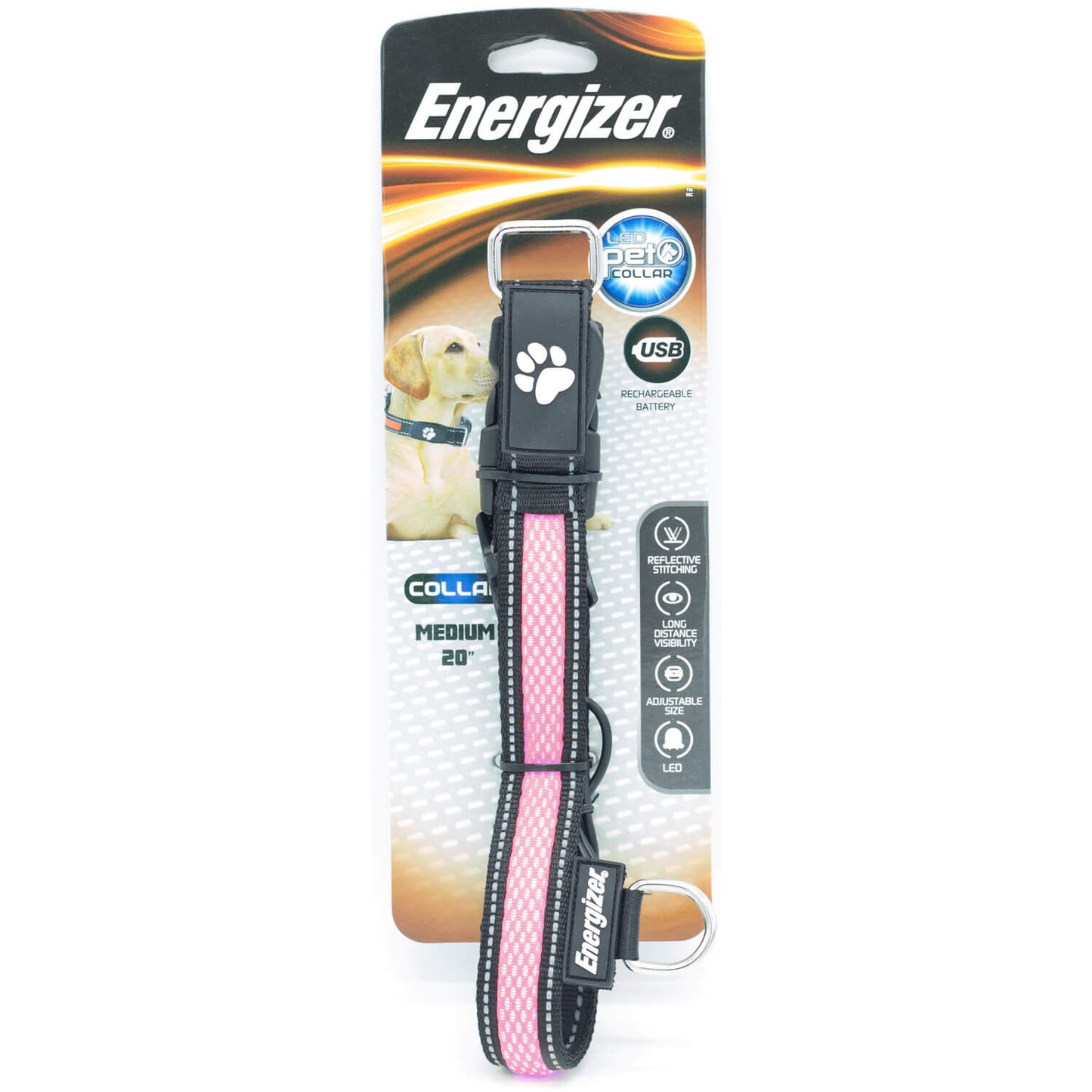 Energizer® USB Rechargeable LED Pet Collar