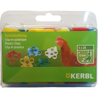 Kerbl® Plastic Clip Poultry Leg Bands 100PK