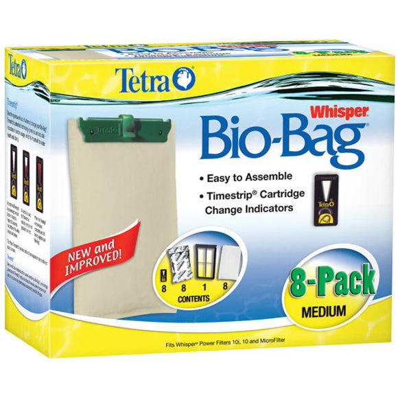 Tetra® Whisper® Bio-Bag® Unassembled Disposable Filter Cartridges 8PK